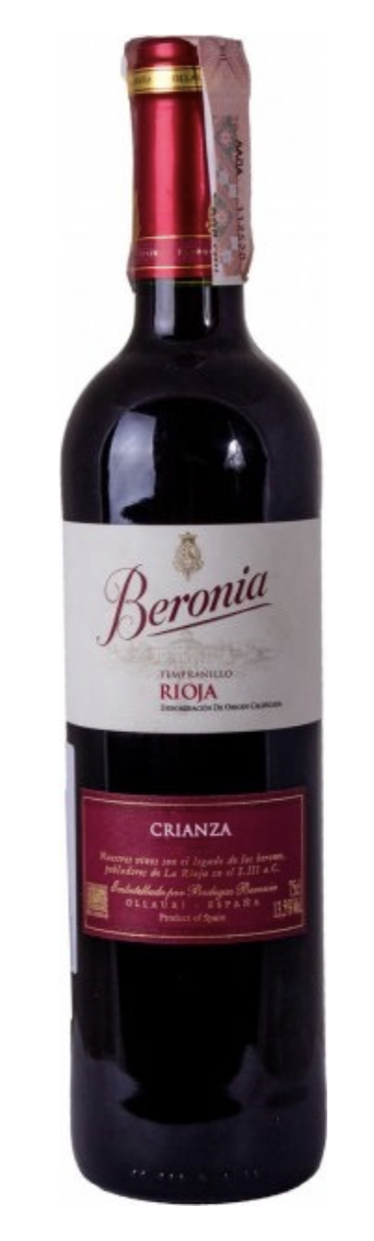 Вино Beronia Rioja Crianza 2019 сухе червоне 13.5% 0.75 л